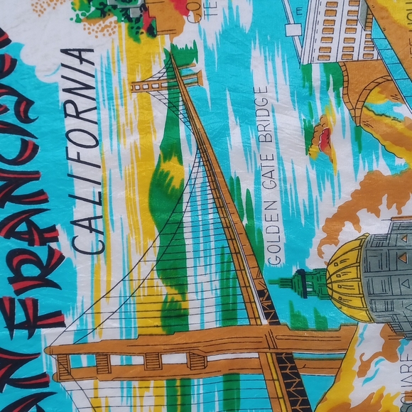Vintage San Francisco Made In Japan Scarf - Picture 10 of 13